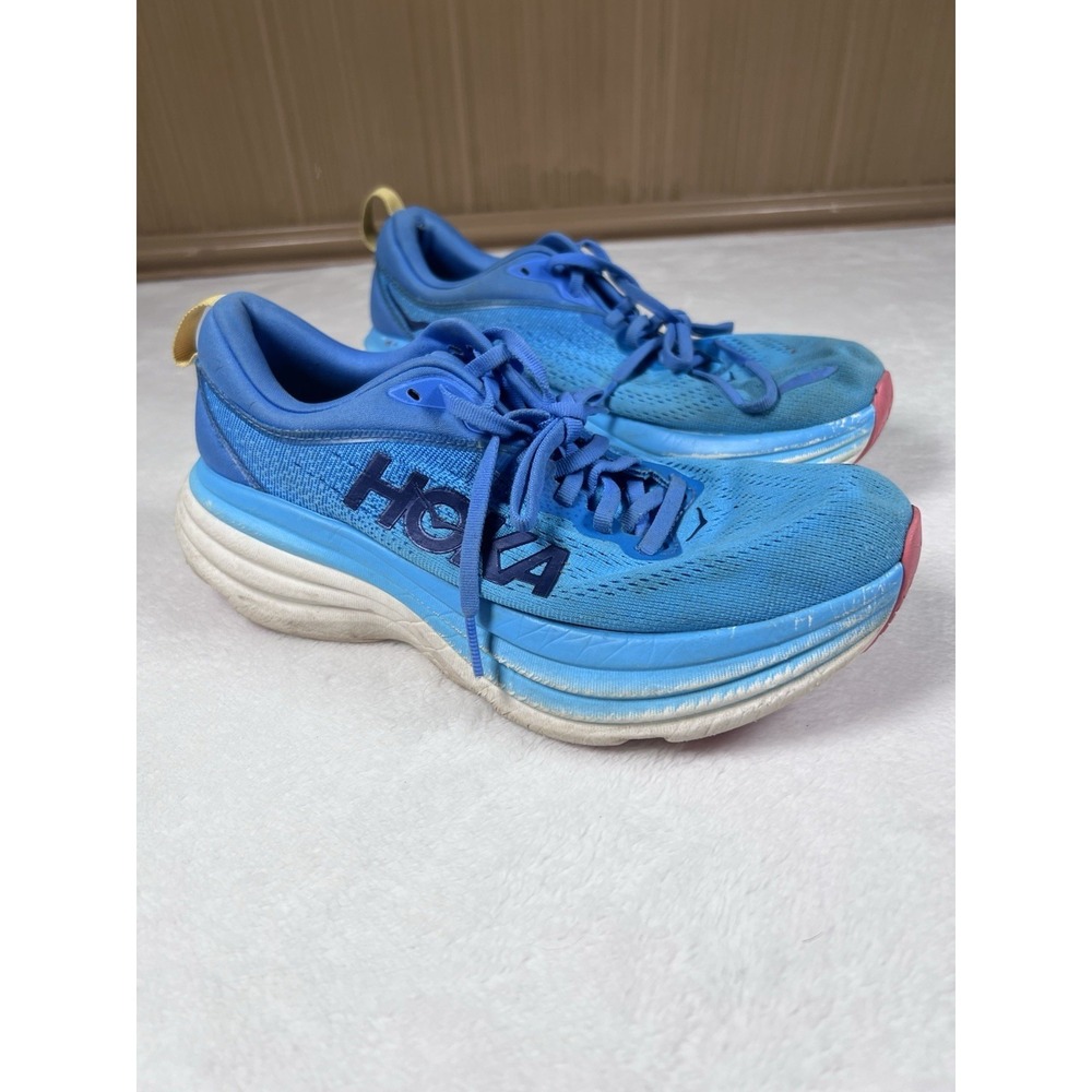 Hoka One One Running Shoes Blue Women's Size 8B Cushioned Athletic